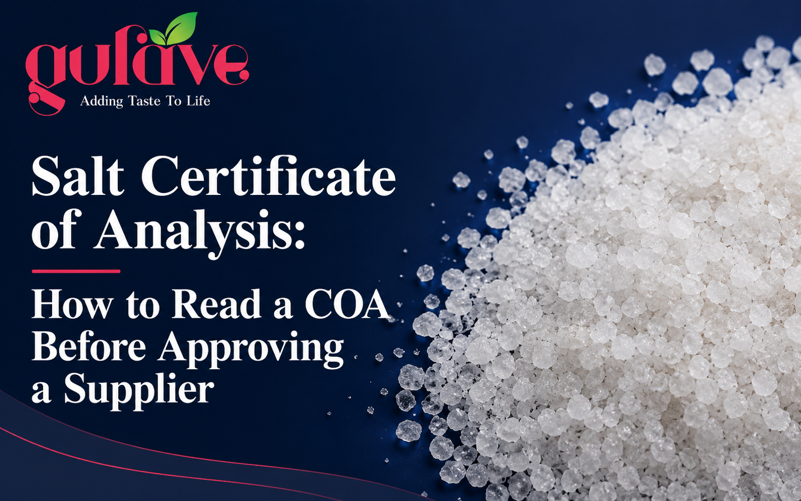 Salt Certificate of Analysis: How to Read a COA Before Approving a Supplier